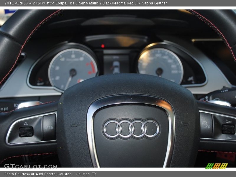 Ice Silver Metallic / Black/Magma Red Silk Nappa Leather 2011 Audi S5 4.2 FSI quattro Coupe