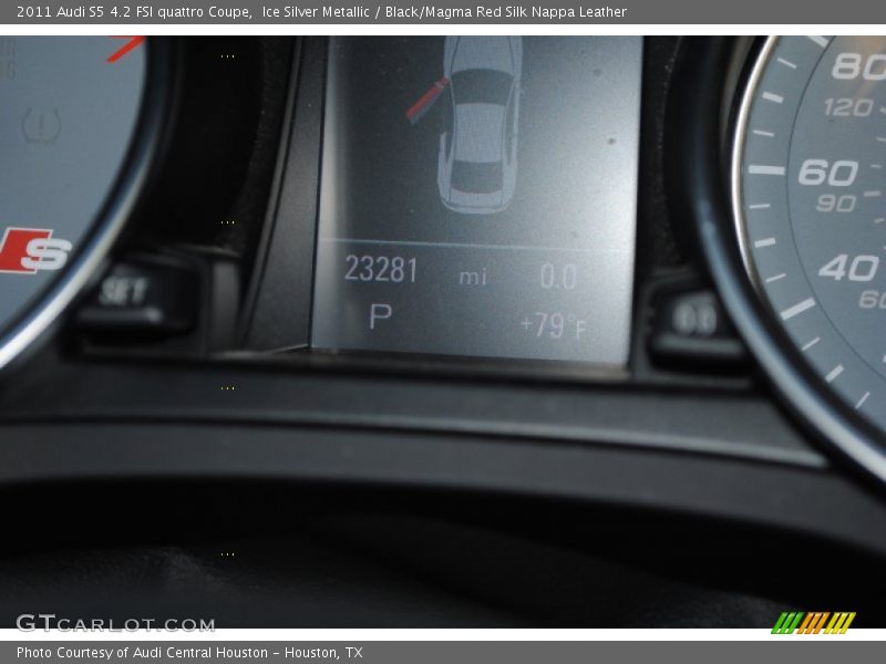 Ice Silver Metallic / Black/Magma Red Silk Nappa Leather 2011 Audi S5 4.2 FSI quattro Coupe
