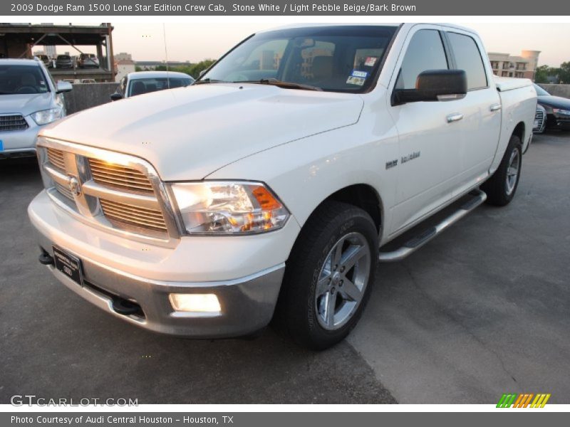 Stone White / Light Pebble Beige/Bark Brown 2009 Dodge Ram 1500 Lone Star Edition Crew Cab