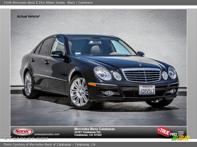 Black / Cashmere 2008 Mercedes-Benz E 350 4Matic Sedan