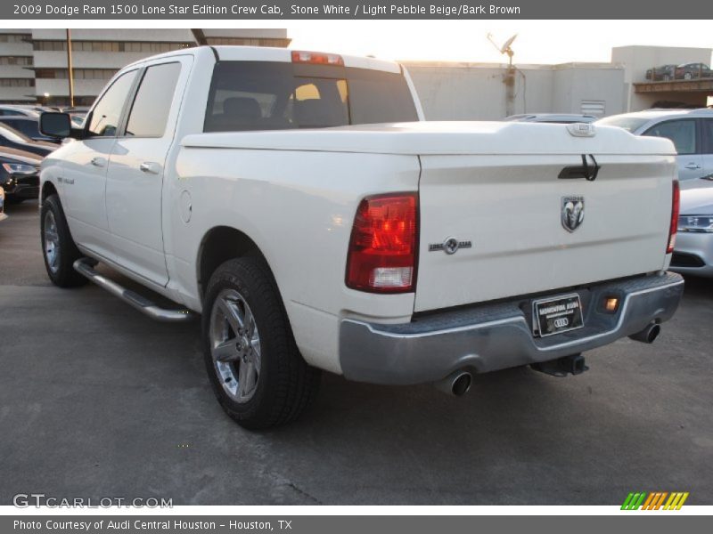 Stone White / Light Pebble Beige/Bark Brown 2009 Dodge Ram 1500 Lone Star Edition Crew Cab