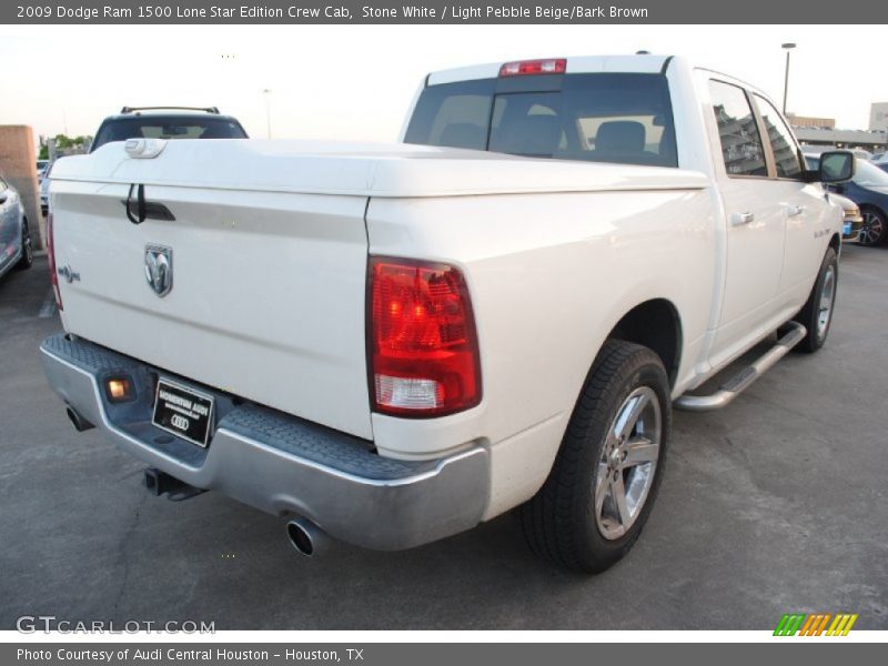 Stone White / Light Pebble Beige/Bark Brown 2009 Dodge Ram 1500 Lone Star Edition Crew Cab