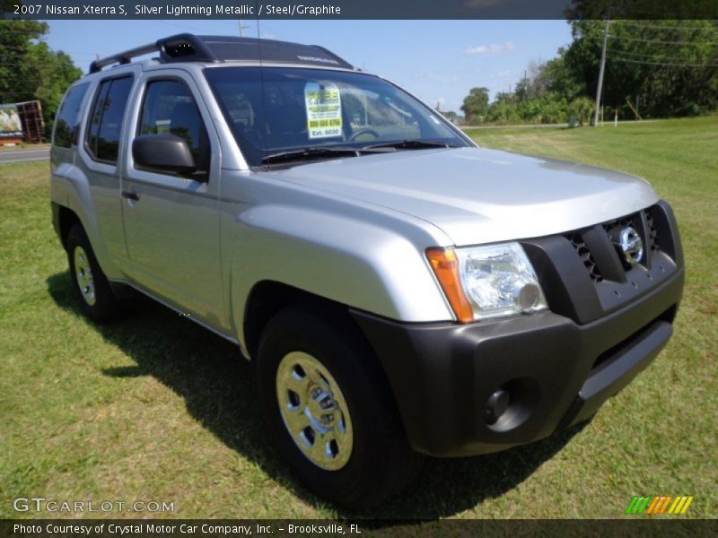Silver Lightning Metallic / Steel/Graphite 2007 Nissan Xterra S