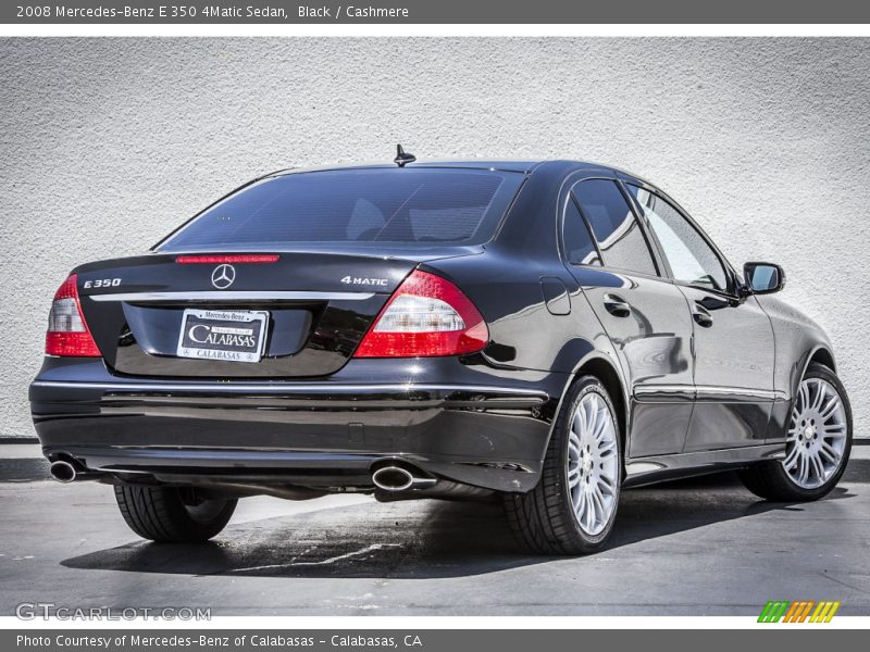 Black / Cashmere 2008 Mercedes-Benz E 350 4Matic Sedan