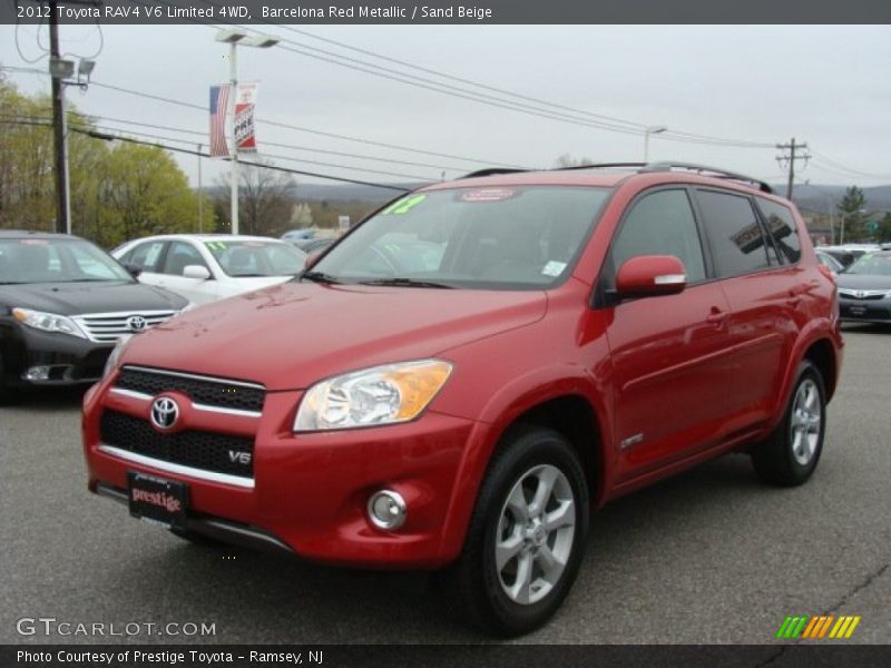 Barcelona Red Metallic / Sand Beige 2012 Toyota RAV4 V6 Limited 4WD