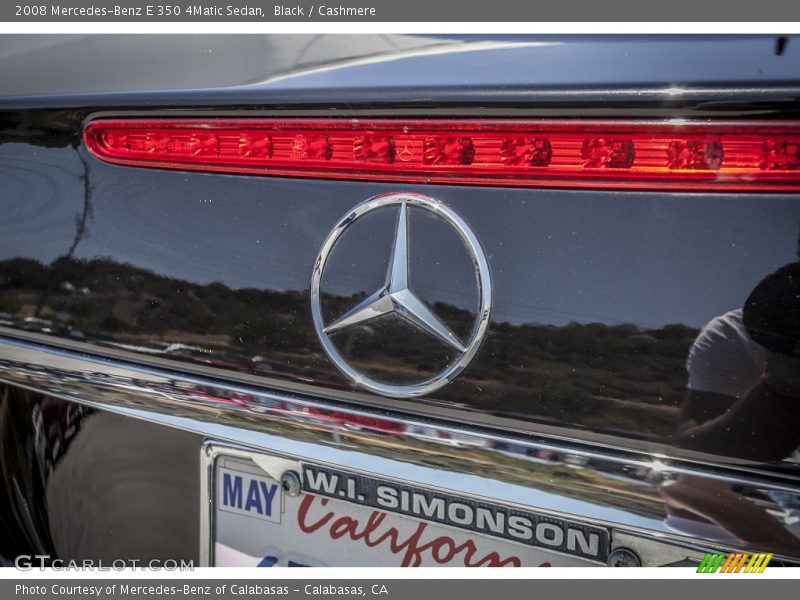 Black / Cashmere 2008 Mercedes-Benz E 350 4Matic Sedan