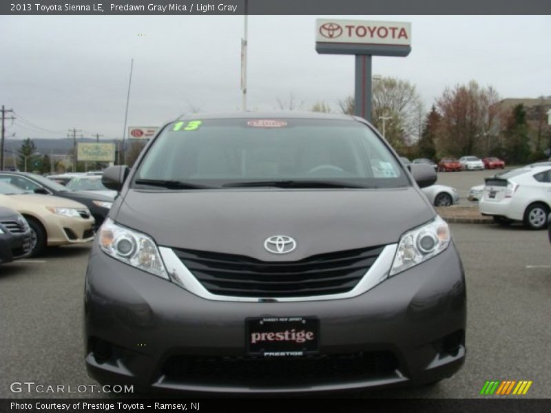 Predawn Gray Mica / Light Gray 2013 Toyota Sienna LE