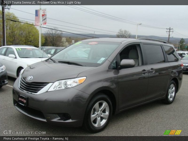 Predawn Gray Mica / Light Gray 2013 Toyota Sienna LE