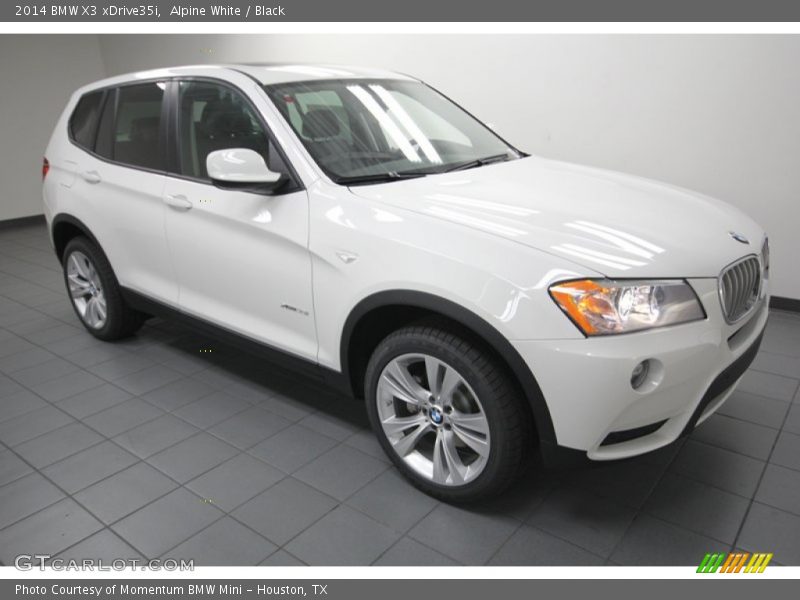 Alpine White / Black 2014 BMW X3 xDrive35i