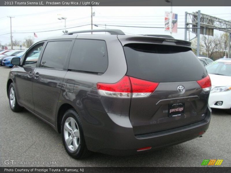 Predawn Gray Mica / Light Gray 2013 Toyota Sienna LE