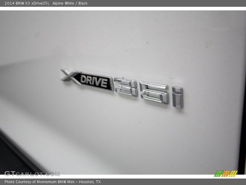 Alpine White / Black 2014 BMW X3 xDrive35i