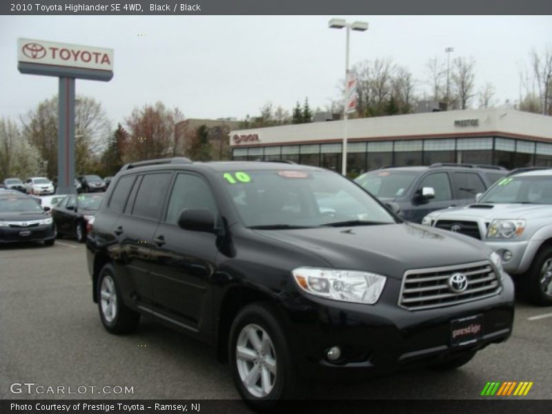 Black / Black 2010 Toyota Highlander SE 4WD