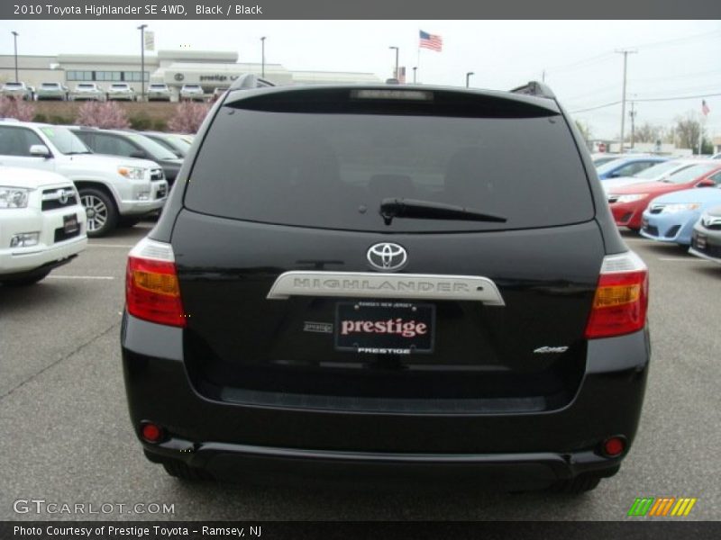 Black / Black 2010 Toyota Highlander SE 4WD