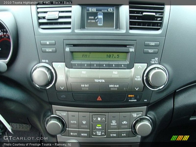 Black / Black 2010 Toyota Highlander SE 4WD