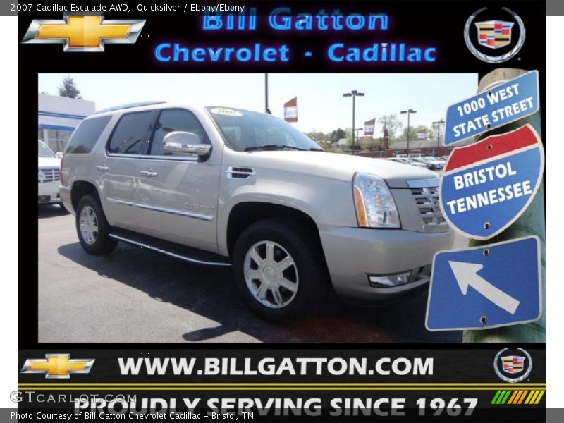 Quicksilver / Ebony/Ebony 2007 Cadillac Escalade AWD