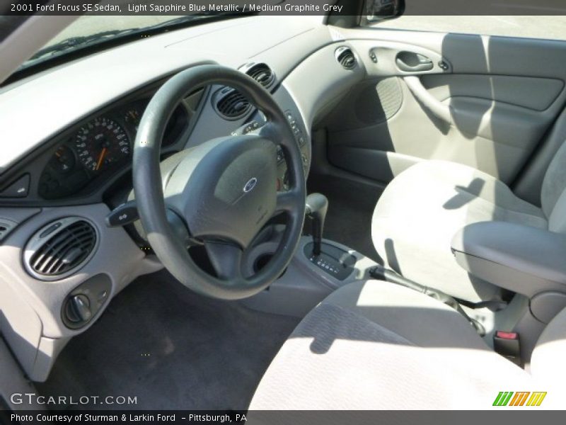 Light Sapphire Blue Metallic / Medium Graphite Grey 2001 Ford Focus SE Sedan
