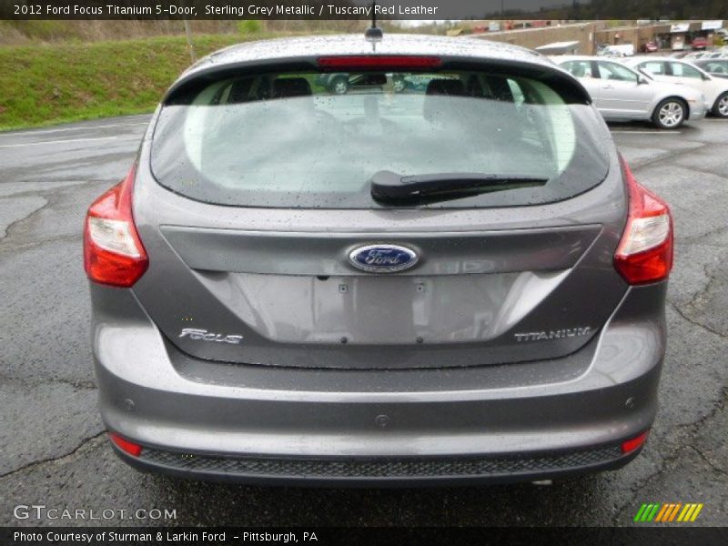 Sterling Grey Metallic / Tuscany Red Leather 2012 Ford Focus Titanium 5-Door
