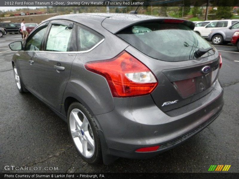 Sterling Grey Metallic / Tuscany Red Leather 2012 Ford Focus Titanium 5-Door