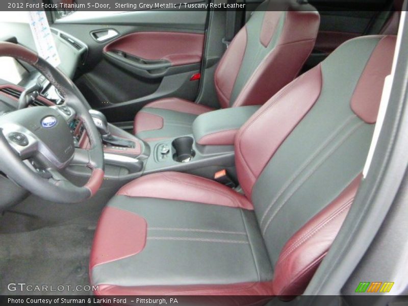  2012 Focus Titanium 5-Door Tuscany Red Leather Interior