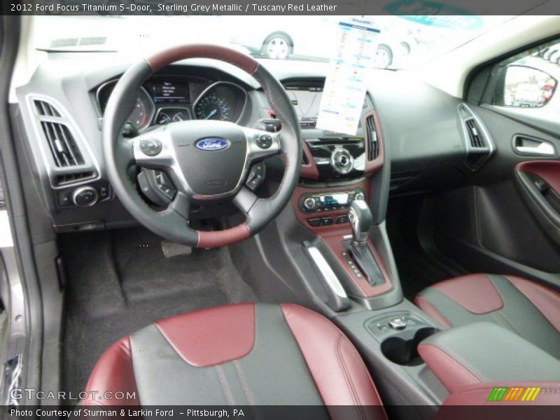 Tuscany Red Leather Interior - 2012 Focus Titanium 5-Door 