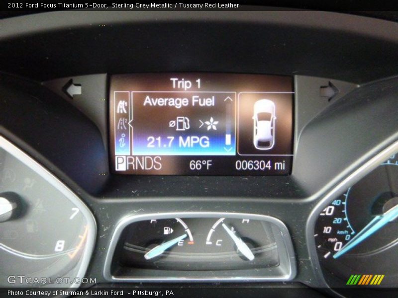 Sterling Grey Metallic / Tuscany Red Leather 2012 Ford Focus Titanium 5-Door