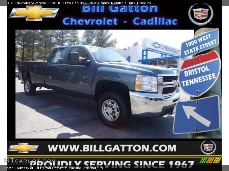 Blue Granite Metallic / Dark Titanium 2010 Chevrolet Silverado 2500HD Crew Cab 4x4