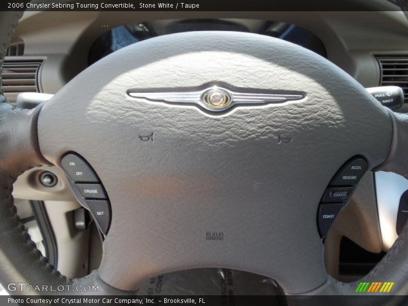 Stone White / Taupe 2006 Chrysler Sebring Touring Convertible