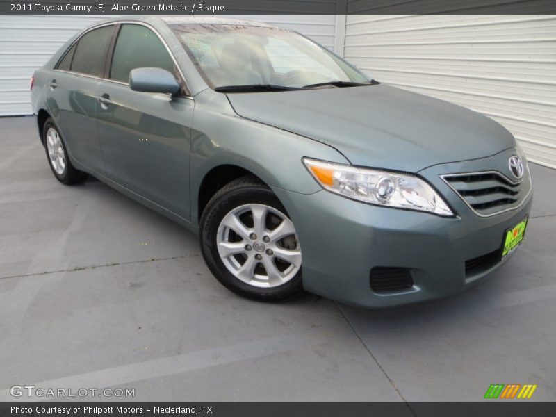 Aloe Green Metallic / Bisque 2011 Toyota Camry LE