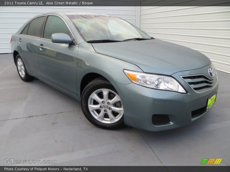 Aloe Green Metallic / Bisque 2011 Toyota Camry LE