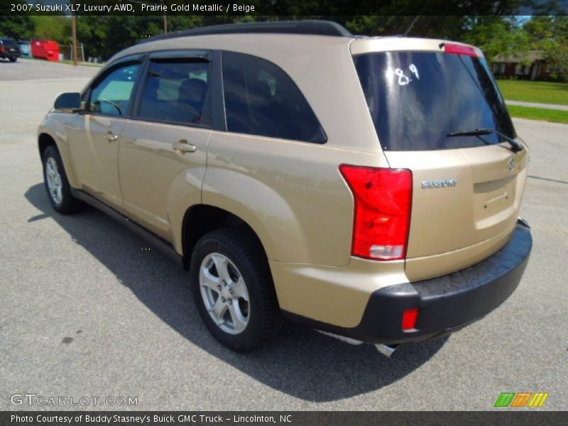 Prairie Gold Metallic / Beige 2007 Suzuki XL7 Luxury AWD