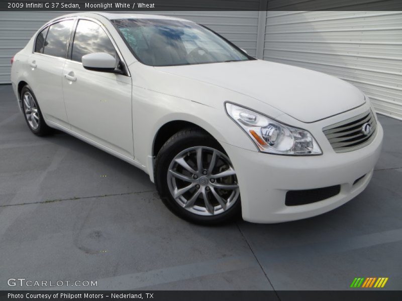 Moonlight White / Wheat 2009 Infiniti G 37 Sedan