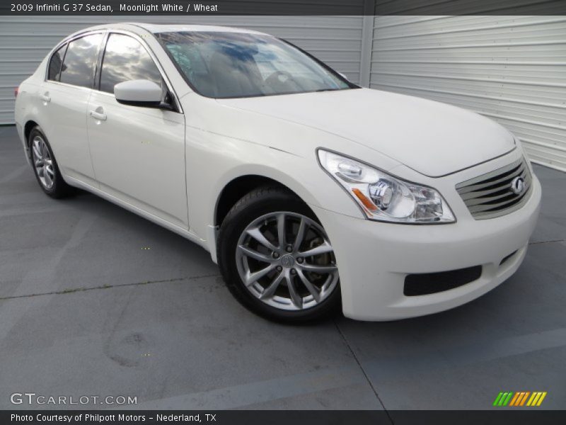 Moonlight White / Wheat 2009 Infiniti G 37 Sedan