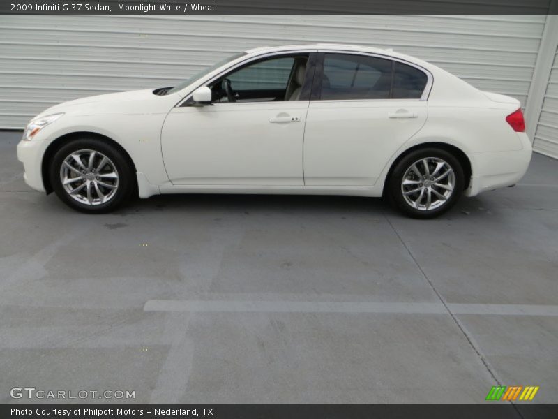 Moonlight White / Wheat 2009 Infiniti G 37 Sedan
