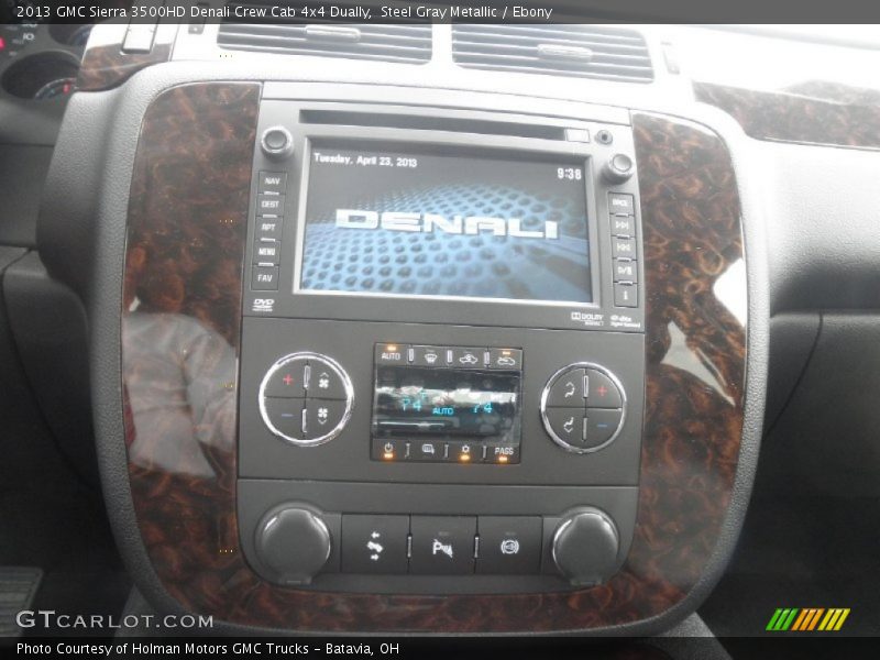Steel Gray Metallic / Ebony 2013 GMC Sierra 3500HD Denali Crew Cab 4x4 Dually