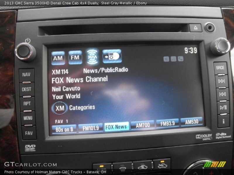 Steel Gray Metallic / Ebony 2013 GMC Sierra 3500HD Denali Crew Cab 4x4 Dually