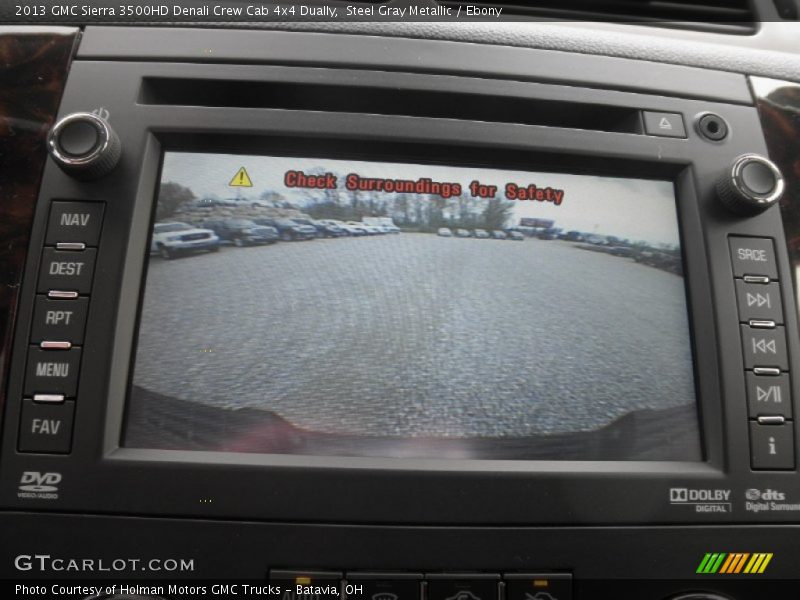 Steel Gray Metallic / Ebony 2013 GMC Sierra 3500HD Denali Crew Cab 4x4 Dually
