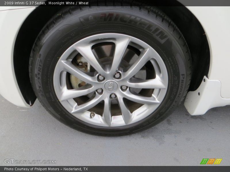 Moonlight White / Wheat 2009 Infiniti G 37 Sedan