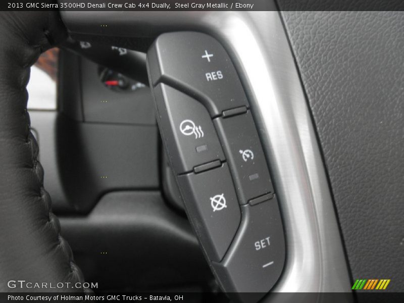 Steel Gray Metallic / Ebony 2013 GMC Sierra 3500HD Denali Crew Cab 4x4 Dually