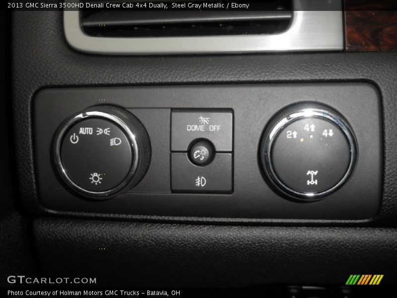 Steel Gray Metallic / Ebony 2013 GMC Sierra 3500HD Denali Crew Cab 4x4 Dually