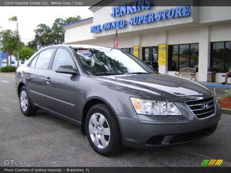 Willow Gray / Gray 2009 Hyundai Sonata GLS