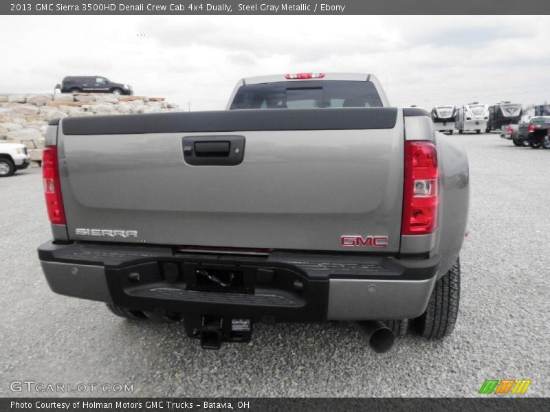 Steel Gray Metallic / Ebony 2013 GMC Sierra 3500HD Denali Crew Cab 4x4 Dually