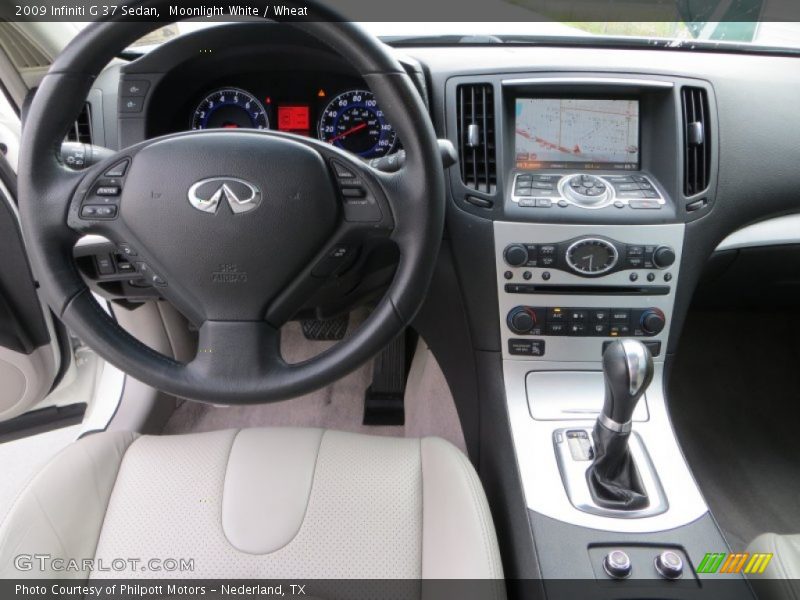 Moonlight White / Wheat 2009 Infiniti G 37 Sedan