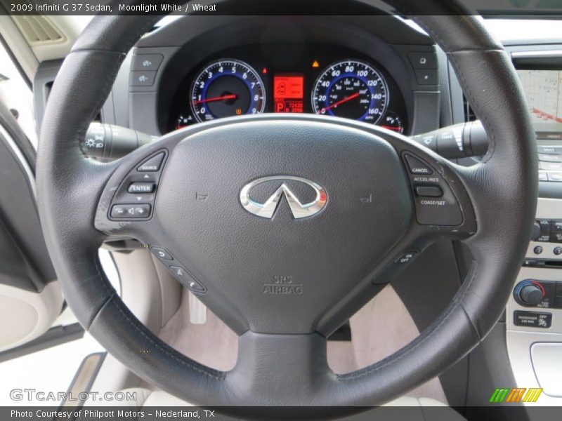 Moonlight White / Wheat 2009 Infiniti G 37 Sedan