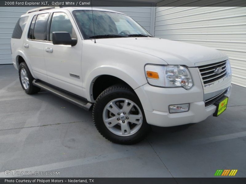Oxford White / Camel 2008 Ford Explorer XLT