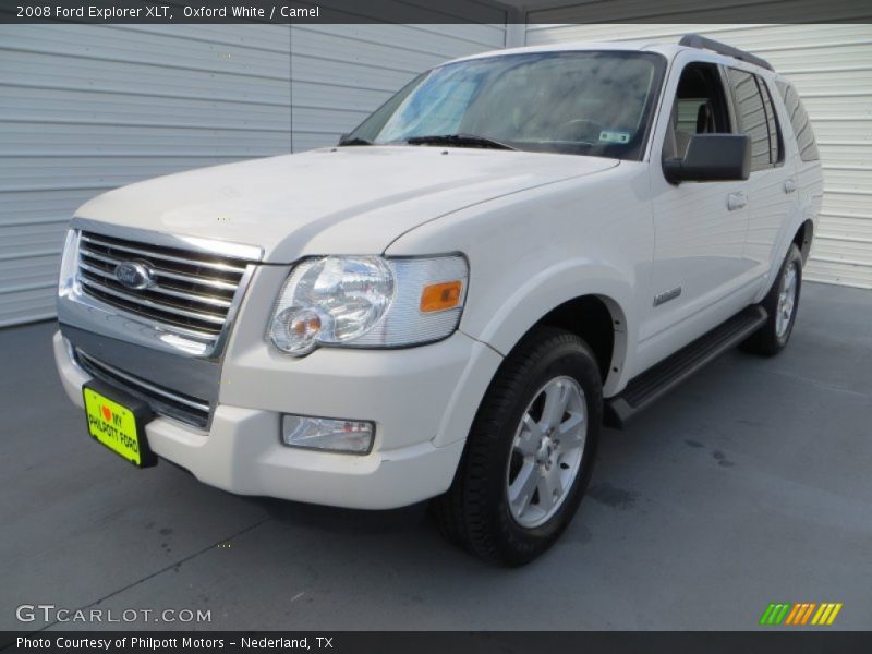 Oxford White / Camel 2008 Ford Explorer XLT