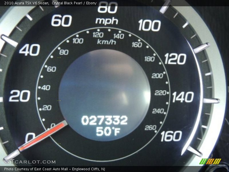 Crystal Black Pearl / Ebony 2010 Acura TSX V6 Sedan