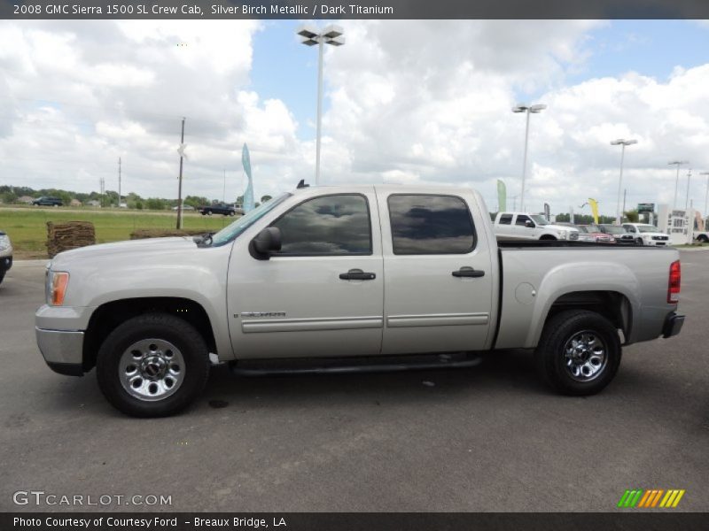 Silver Birch Metallic / Dark Titanium 2008 GMC Sierra 1500 SL Crew Cab