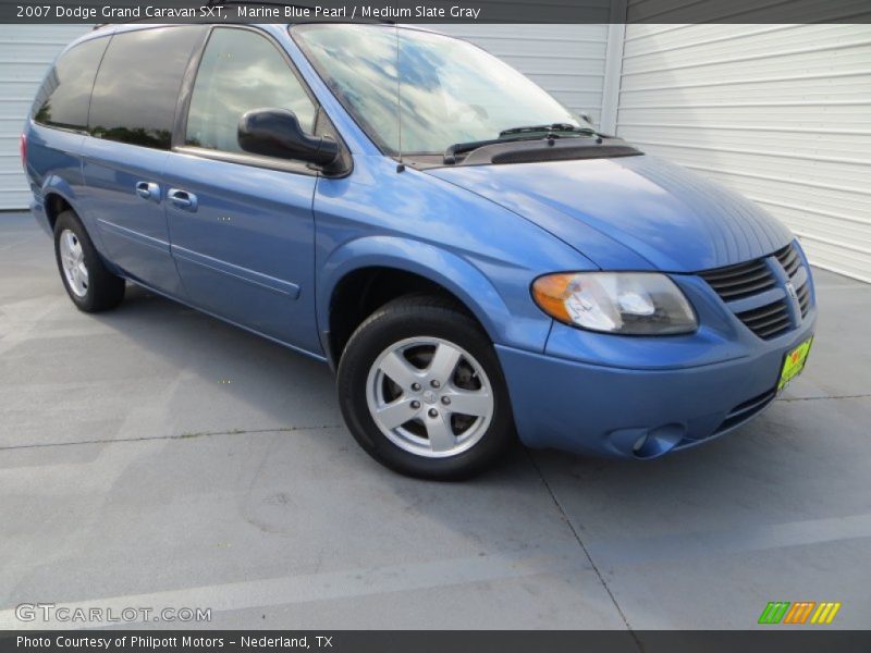 Marine Blue Pearl / Medium Slate Gray 2007 Dodge Grand Caravan SXT