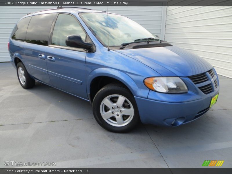 Marine Blue Pearl / Medium Slate Gray 2007 Dodge Grand Caravan SXT