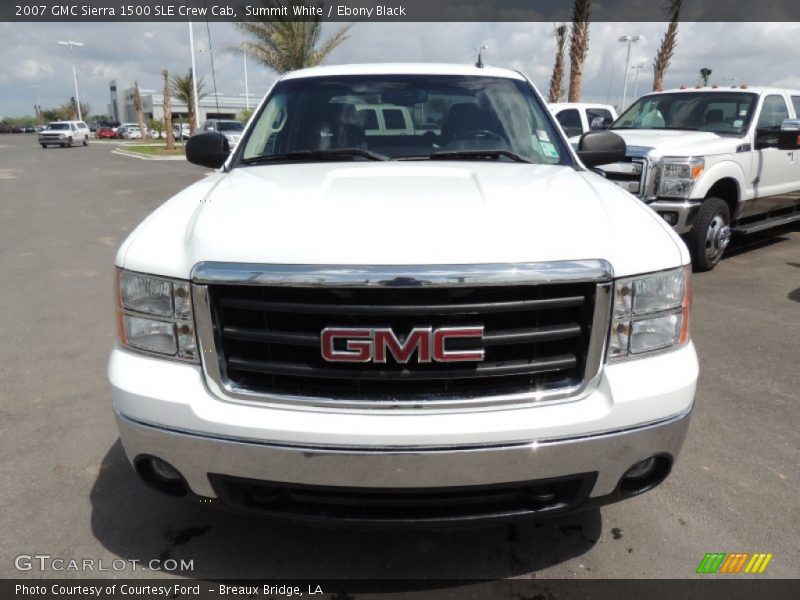 Summit White / Ebony Black 2007 GMC Sierra 1500 SLE Crew Cab